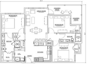 Three Bedrooms/Two Baths 5102 floor plan
